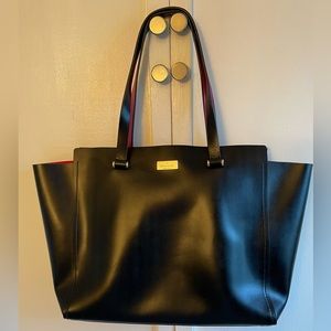 Authentic Kate Spade Genuine Leather  Black&Pink Tote Bag ExcellentShape LikeNew